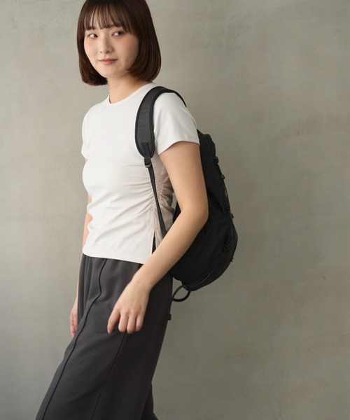 emmi(エミ)の「バックデザインTシャツ/UVカット(Tシャツ/カットソー・レディース・ホワイト/ミント/ブラック・F)」の11枚目の写真