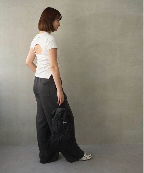 emmi(エミ)の「バックデザインTシャツ/UVカット(Tシャツ/カットソー・レディース・ホワイト/ミント/ブラック・F)」の12枚目の写真