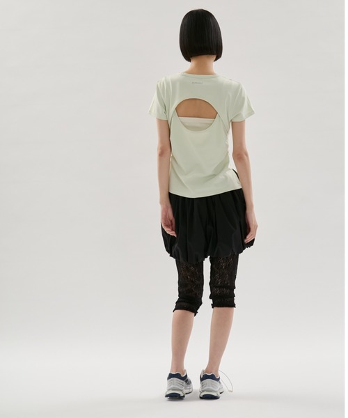 emmi(エミ)の「バックデザインTシャツ/UVカット(Tシャツ/カットソー・レディース・ホワイト/ミント/ブラック・F)」の4枚目の写真