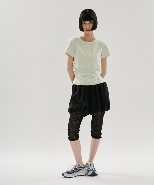 emmi(エミ)の「バックデザインTシャツ/UVカット(Tシャツ/カットソー・レディース・ホワイト/ミント/ブラック・F)」の5枚目の写真