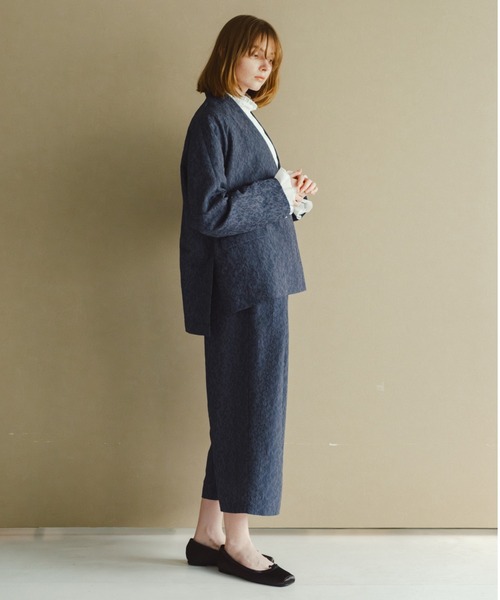 WHYTO.(ホワイト)の「「WHYTO. / ホワイト」ジャカードタックトラウザー(その他パンツ・レディース・ブラック/グレイッシュベージュ/ネイビー・36/38)」の5枚目の写真