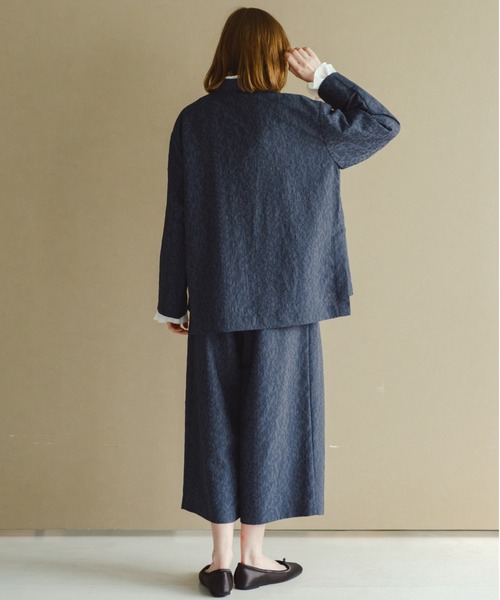 WHYTO.(ホワイト)の「「WHYTO. / ホワイト」ジャカードタックトラウザー(その他パンツ・レディース・ブラック/グレイッシュベージュ/ネイビー・36/38)」の6枚目の写真