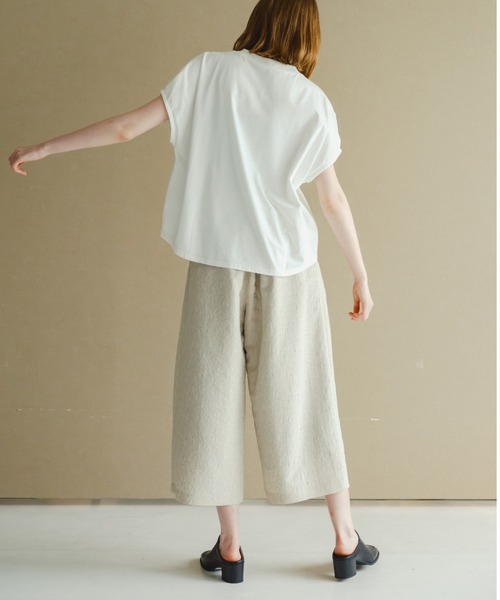 WHYTO.(ホワイト)の「「WHYTO. / ホワイト」ジャカードタックトラウザー(その他パンツ・レディース・ブラック/グレイッシュベージュ/ネイビー・36/38)」の8枚目の写真