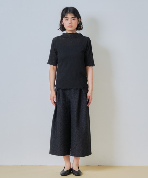 WHYTO.(ホワイト)の「「WHYTO. / ホワイト」ジャカードタックトラウザー(その他パンツ・レディース・ブラック/グレイッシュベージュ/ネイビー・36/38)」の9枚目の写真