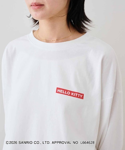 MEDE19F(メデジュウキュウ)の「MEDE19F HELLO KITTY 背中にシルエットが浮かぶプリントTシャツ(Tシャツ/カットソー・レディース・ブラック系その他/ホワイト系その他・L/M)」の5枚目の写真