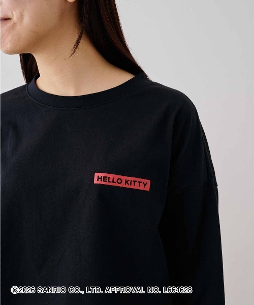 MEDE19F(メデジュウキュウ)の「MEDE19F HELLO KITTY 背中にシルエットが浮かぶプリントTシャツ(Tシャツ/カットソー・レディース・ブラック系その他/ホワイト系その他・L/M)」の7枚目の写真