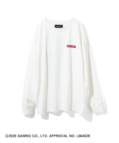 MEDE19F(メデジュウキュウ)の「MEDE19F HELLO KITTY 背中にシルエットが浮かぶプリントTシャツ(Tシャツ/カットソー・レディース・ブラック系その他/ホワイト系その他・L/M)」の9枚目の写真