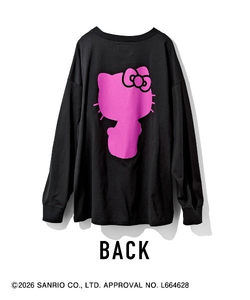 MEDE19F(メデジュウキュウ)の「MEDE19F HELLO KITTY 背中にシルエットが浮かぶプリントTシャツ(Tシャツ/カットソー・レディース・ブラック系その他/ホワイト系その他・L/M)」の12枚目の写真