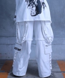 Amilige | 裏毛サスペンダー付きワイドパンツ(スウェットパンツ)