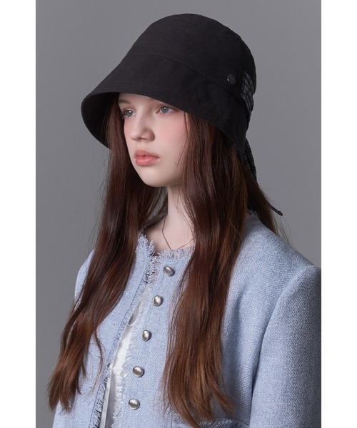 チェックリボン ボンネットハット（ハット）｜WHITE SANDS（ホワイト