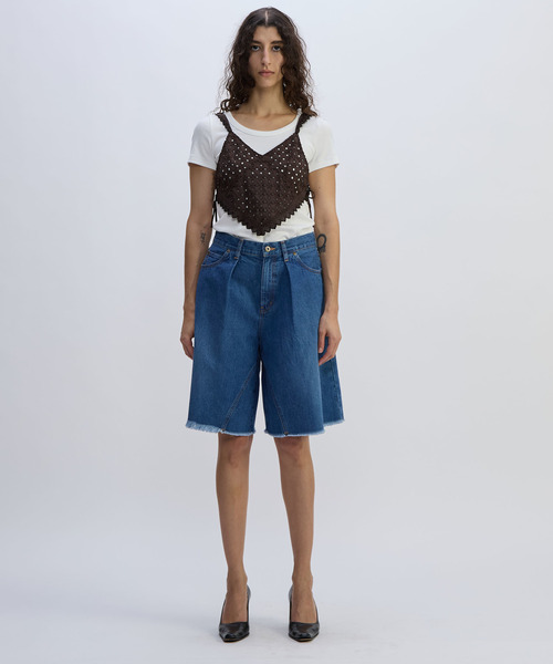 CURRENTAGE(カレンテージ)の「【CURRENTAGE/カレンテージ】Embroidery Layared Blouse(シャツ/ブラウス・レディース・ブラウン/ホワイト・FREE)」の2枚目の写真
