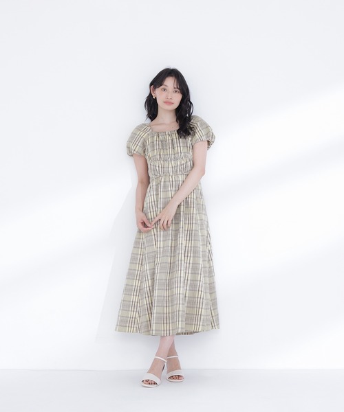 NATURAL BEAUTY BASIC(ナチュラルビューティーベーシック)の「【PS/低身長サイズ】チェックパフスリーブワンピース(ワンピース・レディース・イエロー系その他/ブラック系その他2・P/S/MEDIUM)」の19枚目の写真