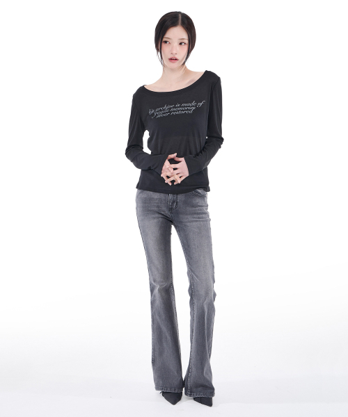 ALKI ALKA(アルキアルカ)の「Sheer Long Sleeve (Black)(Tシャツ/カットソー・レディース・ブラック・MEDIUM/SMALL)」の4枚目の写真