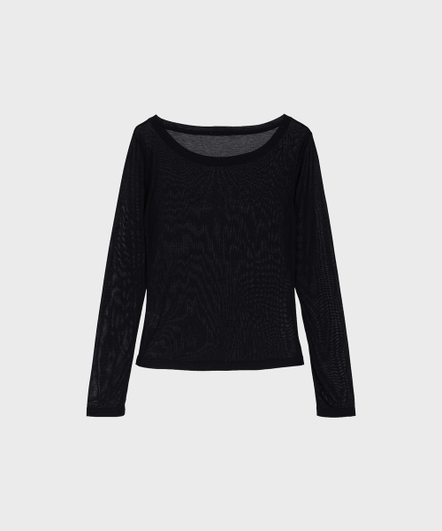 ALKI ALKA(アルキアルカ)の「Sheer Long Sleeve (Black)(Tシャツ/カットソー・レディース・ブラック・MEDIUM/SMALL)」の6枚目の写真