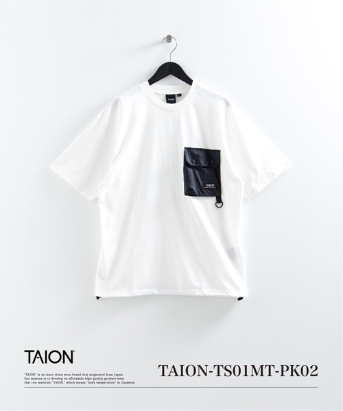 TAION(タイオン)の「【TAION(タイオン)】〈ユニセックス〉ノンダウン マウンテン フラップポケット Tシャツ(Tシャツ/カットソー・メンズ・ダークグリーン/マスタード/ブラック系その他7/ホワイト/ダークネイビー/その他6/ダークオリーブ/ダークパープル/カーキ・M/S/XL/L/2XL)」の2枚目の写真