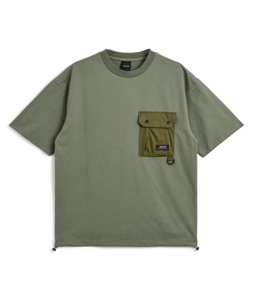 TAION(タイオン)の「【TAION(タイオン)】〈ユニセックス〉ノンダウン マウンテン フラップポケット Tシャツ(Tシャツ/カットソー・メンズ・ダークグリーン/マスタード/ブラック系その他7/ホワイト/ダークネイビー/その他6/ダークオリーブ/ダークパープル/カーキ・M/S/XL/L/2XL)」の5枚目の写真