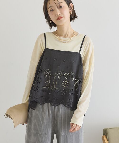 AMERICAN HOLIC（アメリカンホリック）の「レースビスチェ（ベスト・レディース・ブルー/オフホワイト/ブラック・L/M）」の3枚目の写真