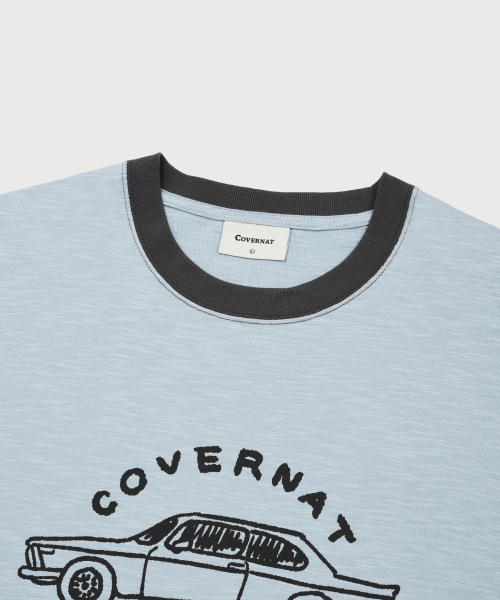COVERNAT(カバーナット)の「スラブヴィンテージカーグラフィックTシャツスカイブルー(Tシャツ/カットソー・レディース・その他・SMALL/MEDIUM/LARGE/X-LARGE)」の6枚目の写真