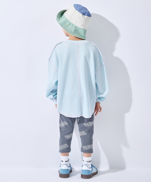 ever closet（エバークローゼット）の「ワッフル長袖Tシャツ（Tシャツ/カットソー・キッズ・ベージュ/チャコール/サックスブルー/イエロー系その他/ピンク・100cm/90cm/150cm/140cm/130cm/120cm/110cm）」の11枚目の写真