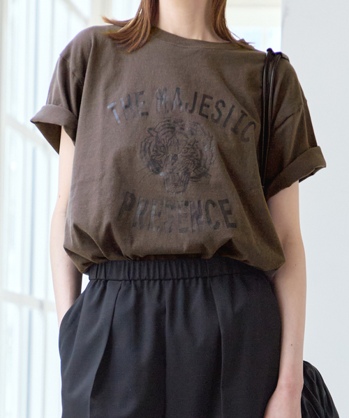 U by SPICK&SPAN（ユーバイスピックアンドスパン）の「GULFCOAST SPORTSWEAR/ガルフコーストスポーツウェア ロゴTEE（Tシャツ/カットソー・レディース・グリーン/ブラウン/ブラック系その他・MEDIUM）」の9枚目の写真