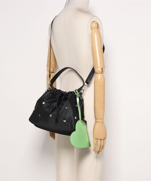 Cheek(チーク)の「heart pouch studs 2way shoulder(ショルダーバッグ・レディース・ブラック/カーキ/グレー・FREE)」の11枚目の写真
