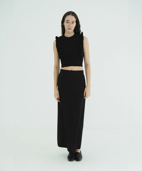 CLANE/クラネ FRILL SLEEVE KNIT TOPS/フリルスリーブニットトップス