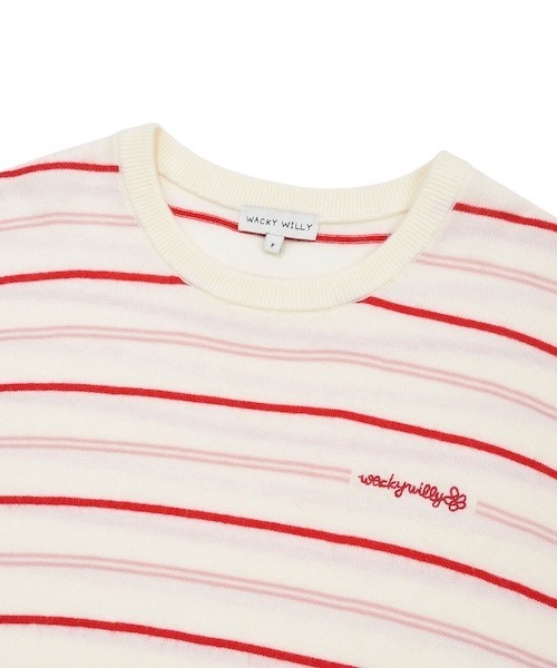 Wacky WiLLy(ワッキーウィリー)の「WOMEN'S STRIPED PULLOVER(ニット/セーター・レディース・クリーム・FREE)」の4枚目の写真