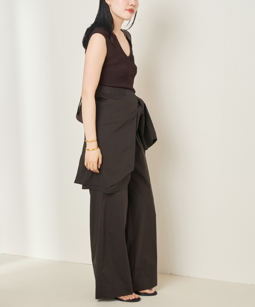 plage（プラージュ）の「LE PETIT PULLE / ル プティ プレ 別注 VN SLEEVLESS プルオーバー（ニット/セーター・レディース・ブラウン系その他/ライトグレー・FREE）」の12枚目の写真