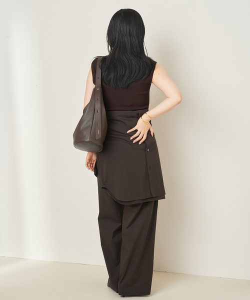 plage（プラージュ）の「LE PETIT PULLE / ル プティ プレ 別注 VN SLEEVLESS プルオーバー（ニット/セーター・レディース・ブラウン系その他/ライトグレー・FREE）」の14枚目の写真