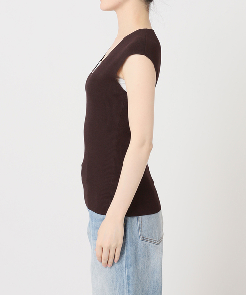 plage（プラージュ）の「LE PETIT PULLE / ル プティ プレ 別注 VN SLEEVLESS プルオーバー（ニット/セーター・レディース・ブラウン系その他/ライトグレー・FREE）」の19枚目の写真