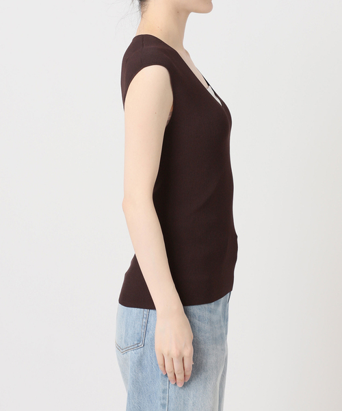 plage（プラージュ）の「LE PETIT PULLE / ル プティ プレ 別注 VN SLEEVLESS プルオーバー（ニット/セーター・レディース・ブラウン系その他/ライトグレー・FREE）」の21枚目の写真