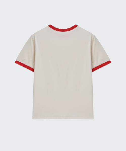 MUSINSA STANDARD KIDS（ムシンサスタンダードキッズ）の「[スロコースターコラボ] ガードナーズリンガーTシャツ [クリーム]（Tシャツ/カットソー・レディース・その他・120/130/140/150/160）」の4枚目の写真