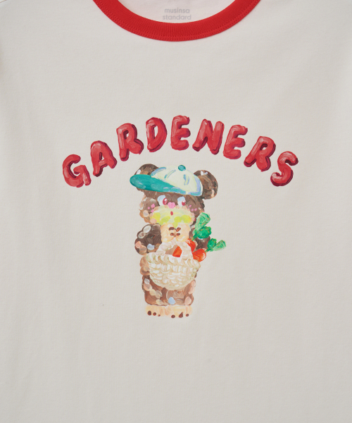 MUSINSA STANDARD KIDS（ムシンサスタンダードキッズ）の「[スロコースターコラボ] ガードナーズリンガーTシャツ [クリーム]（Tシャツ/カットソー・レディース・その他・120/130/140/150/160）」の7枚目の写真