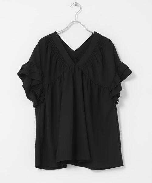 URBAN RESEARCH Sonny Label(アーバンリサーチサニーレーベル)の「シャーリングフリルスリーブプルオーバー(Tシャツ/カットソー・レディース・ブラック/ベージュ/ブラウン・FREE)」の11枚目の写真