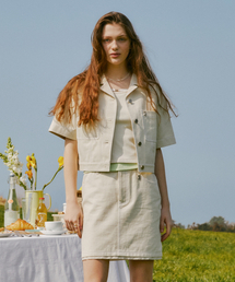 OSTKAKA（オストカーカ）の「ディアゴカジュアルミニスカートアイボリー（スカート）」