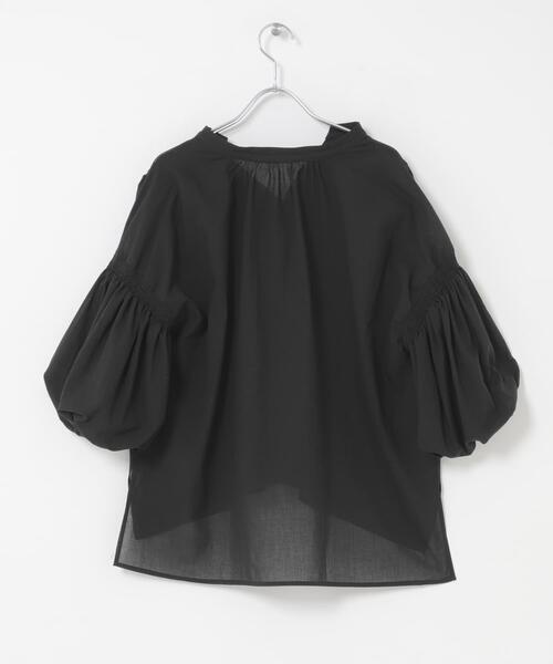 URBAN RESEARCH ROSSO WOMEN(アーバンリサーチ ロッソ)の「『WEB限定』コットンボイルバルーンスリーブブラウス(シャツ/ブラウス・レディース・ミント/グレー系その他/ブラック・FREE)」の13枚目の写真