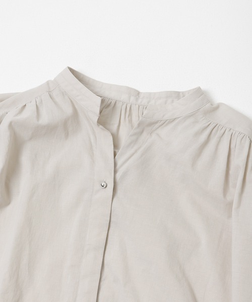 URBAN RESEARCH ROSSO WOMEN（アーバンリサーチ　ロッソ）の「『WEB限定』コットンボイルバルーンスリーブブラウス（シャツ/ブラウス・レディース・ミント/グレー系その他/ブラック・FREE）」の9枚目の写真