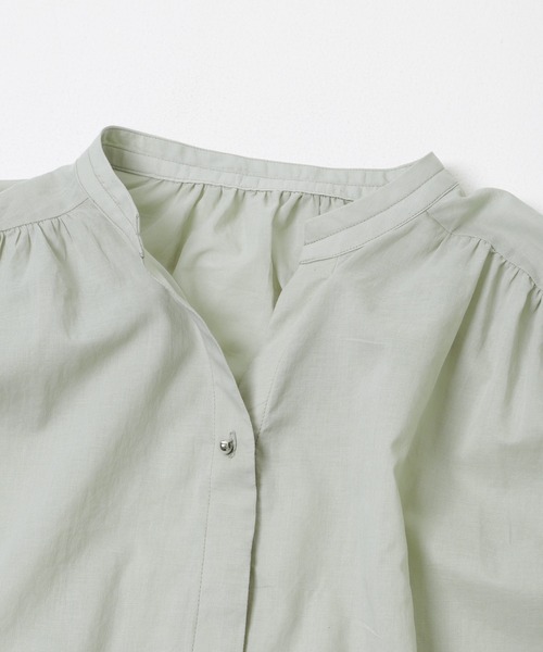 URBAN RESEARCH ROSSO WOMEN（アーバンリサーチ　ロッソ）の「『WEB限定』コットンボイルバルーンスリーブブラウス（シャツ/ブラウス・レディース・ミント/グレー系その他/ブラック・FREE）」の11枚目の写真