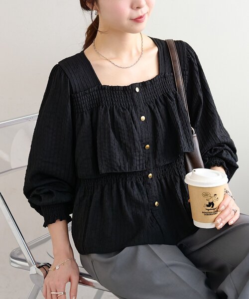 セール】【WEB限定】ティアードスクエアネックプルオーバー（Tシャツ