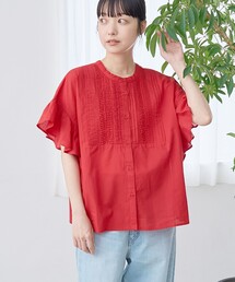 レディースのシャツ/ブラウス（レッド/赤色系・刺繍）ファッション通販