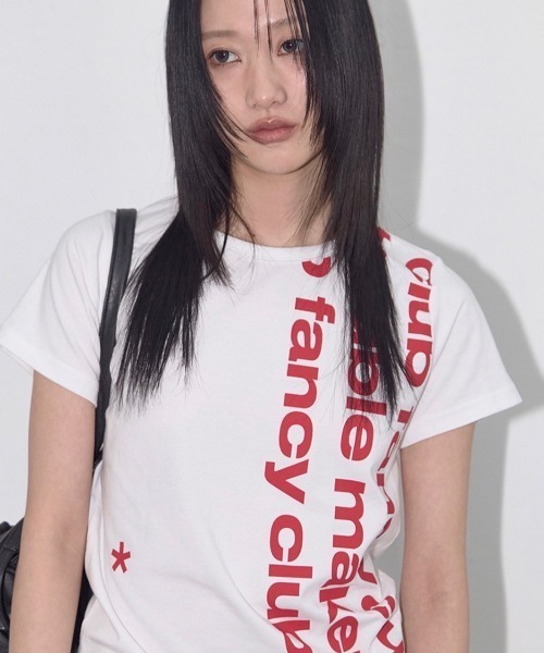 FANCY CLUB(ファンシークラブ)の「【FANCY CLUB】BAYWATCH CROP TEE / 【ファンシークラブ】ベイウォッチクロップ半袖Tシャツ(Tシャツ/カットソー・レディース・ホワイト/ミント・ONE SIZE)」の3枚目の写真