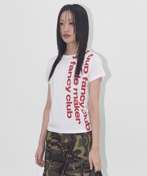FANCY CLUB(ファンシークラブ)の「【FANCY CLUB】BAYWATCH CROP TEE / 【ファンシークラブ】ベイウォッチクロップ半袖Tシャツ(Tシャツ/カットソー・レディース・ホワイト/ミント・ONE SIZE)」の6枚目の写真