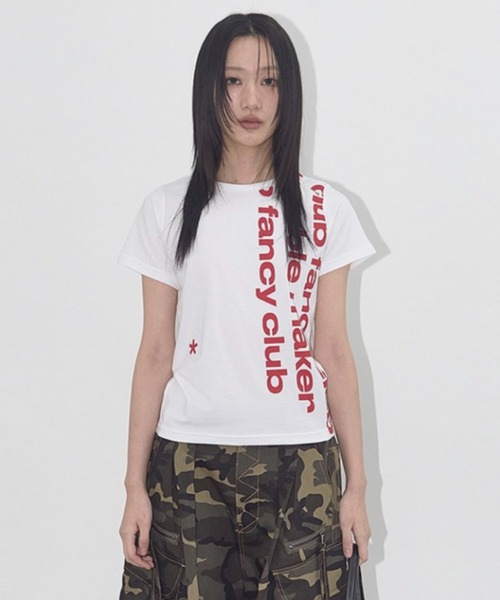 FANCY CLUB(ファンシークラブ)の「【FANCY CLUB】BAYWATCH CROP TEE / 【ファンシークラブ】ベイウォッチクロップ半袖Tシャツ(Tシャツ/カットソー・レディース・ホワイト/ミント・ONE SIZE)」の5枚目の写真