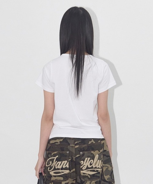 FANCY CLUB(ファンシークラブ)の「【FANCY CLUB】BAYWATCH CROP TEE / 【ファンシークラブ】ベイウォッチクロップ半袖Tシャツ(Tシャツ/カットソー・レディース・ホワイト/ミント・ONE SIZE)」の7枚目の写真