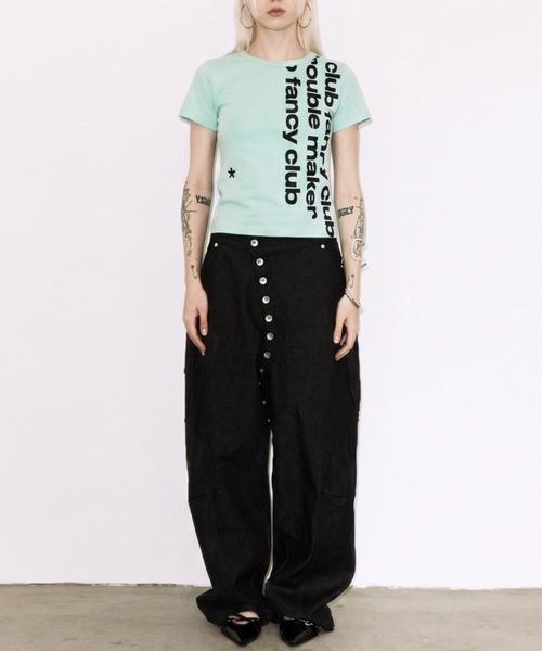 FANCY CLUB(ファンシークラブ)の「【FANCY CLUB】BAYWATCH CROP TEE / 【ファンシークラブ】ベイウォッチクロップ半袖Tシャツ(Tシャツ/カットソー・レディース・ホワイト/ミント・ONE SIZE)」の15枚目の写真