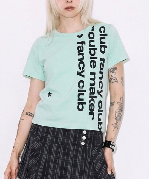 FANCY CLUB(ファンシークラブ)の「【FANCY CLUB】BAYWATCH CROP TEE / 【ファンシークラブ】ベイウォッチクロップ半袖Tシャツ(Tシャツ/カットソー・レディース・ホワイト/ミント・ONE SIZE)」の14枚目の写真