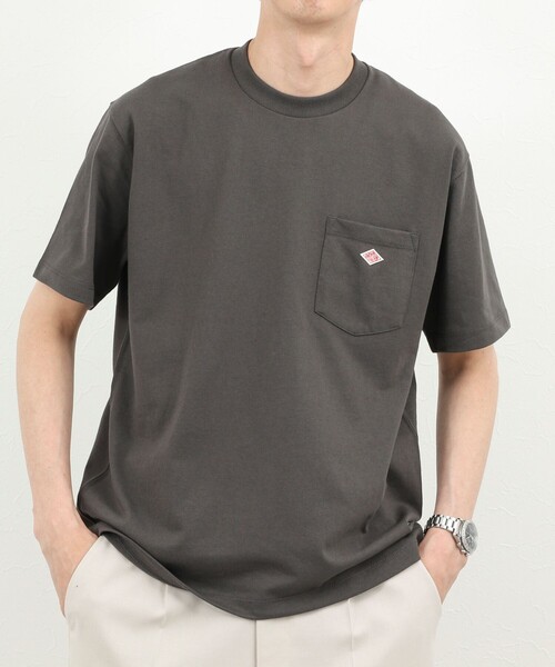 DANTON（ダントン）の「【DANTON/ダントン】POCKET T-SHIRT SOLID 26SS（DT-C0198TCB SOLID）（Tシャツ/カットソー・メンズ・チャコールグレー/キナリ/オレンジ/ホワイト・M/L/XL/S）」の3枚目の写真