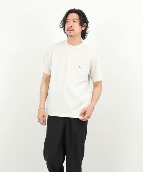 DANTON（ダントン）の「【DANTON/ダントン】POCKET T-SHIRT SOLID 26SS（DT-C0198TCB SOLID）（Tシャツ/カットソー・メンズ・チャコールグレー/キナリ/オレンジ/ホワイト・M/L/XL/S）」の15枚目の写真
