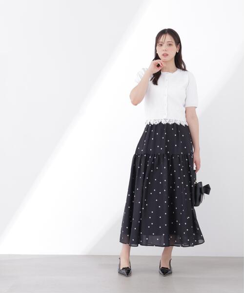 PROPORTION BODY DRESSING(プロポーションボディドレッシング)の「レーストリムショートカーディガン / 1216174502(カーディガン/ボレロ・レディース・レッド/ホワイト/ネイビー/イエロー・FREE)」の8枚目の写真