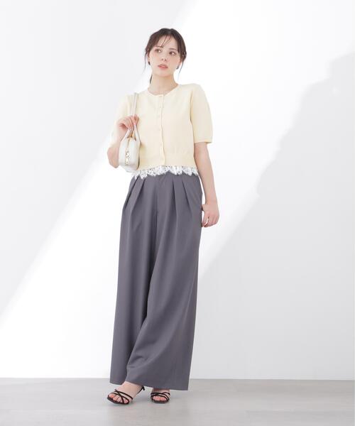 PROPORTION BODY DRESSING(プロポーションボディドレッシング)の「レーストリムショートカーディガン / 1216174502(カーディガン/ボレロ・レディース・レッド/ホワイト/ネイビー/イエロー・FREE)」の14枚目の写真